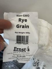 3-Pack Sterilized Non-GMO Rye Grain Jars w/ Injection Port and PTFE Filter
