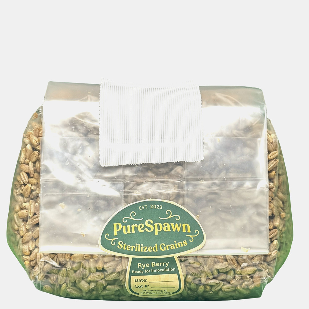 (4 Pack) Rye Spawn Bags – Sterile Grains for Mushroom Cultivation (dung-loving)