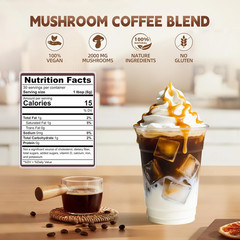 Mushroom Coffee, 6 Organic Mushrooms with Lion’S Mane, Reishi, Cordyceps, Shitak
