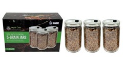 Myco Labs Premium Quick Colonizing 32oz 5 Grain Mushroom Spawn Jars (3 Pack)