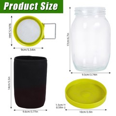 Sozize Sprouting Kit Sprouts Growing Kit 34oz Wide Mouth Seed Sprouting Jar