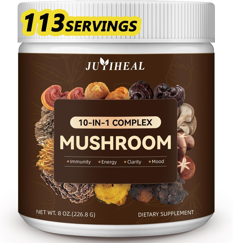 10-In-1 Mushroom Powder, Mushroom Complex – Lions Mane, Reishi, Shiitake, Chaga,