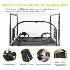 Large Still Air Box for Mushroom Growing, Mycology Fume Hood, Grow Kit Tent 31.5