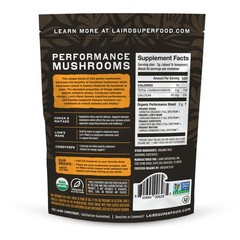 Laird Superfood Organic Performance Mushroom Blend 3.17 Ounce (Pack of 1)
