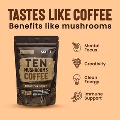 Mushroom Coffee (60 Servings) 10 Mushrooms (Lion’s Mane, Cordyceps