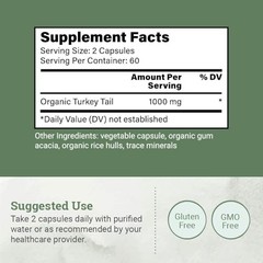 Earth Harmony Organic Turkey Tail Mushroom Capsules – Superfood Supplement for