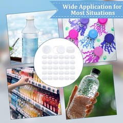 50Pcs Plastic Bottle Caps White Screw-On Cap 28.5mm Inner Diameter Bottle Jug…
