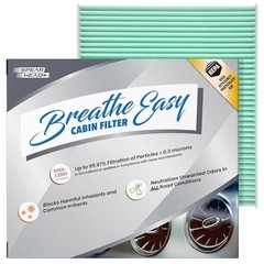 HEPA Breathe Easy Cabin Filter, Up to 99.97% Filtration of 0.3 BE-157H 1-Pack