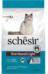 Sterilized & Light, Cibo Secco per Gatti Adulti Sterilizzati Al Gusto Pesce, Cro