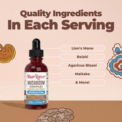 MARYRUTH’S Mushroom Complex | Lion’s Mane | Turkey Tail | 1 Fl Oz (Pack of 1)