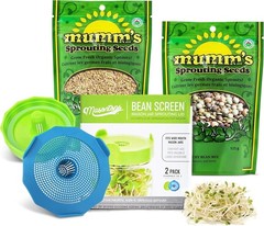 Bean Screen Sprouts Growing Kit – Sprouting Lids & Sprout Mixes Microgreens G…