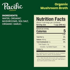 Organic Mushroom Broth Pack of 2 32oz Gluten Free