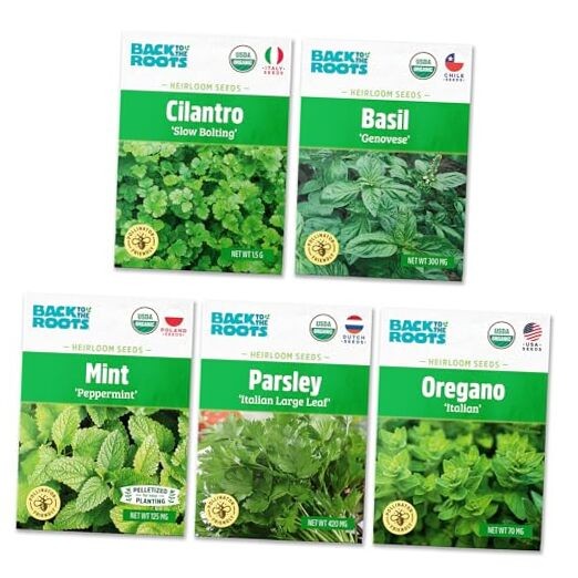 Organic Herb Seeds Variety (5-Pack)