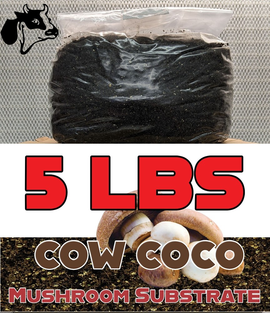 5 LBS Coco Mushroom Substrate with Added Cow Manure