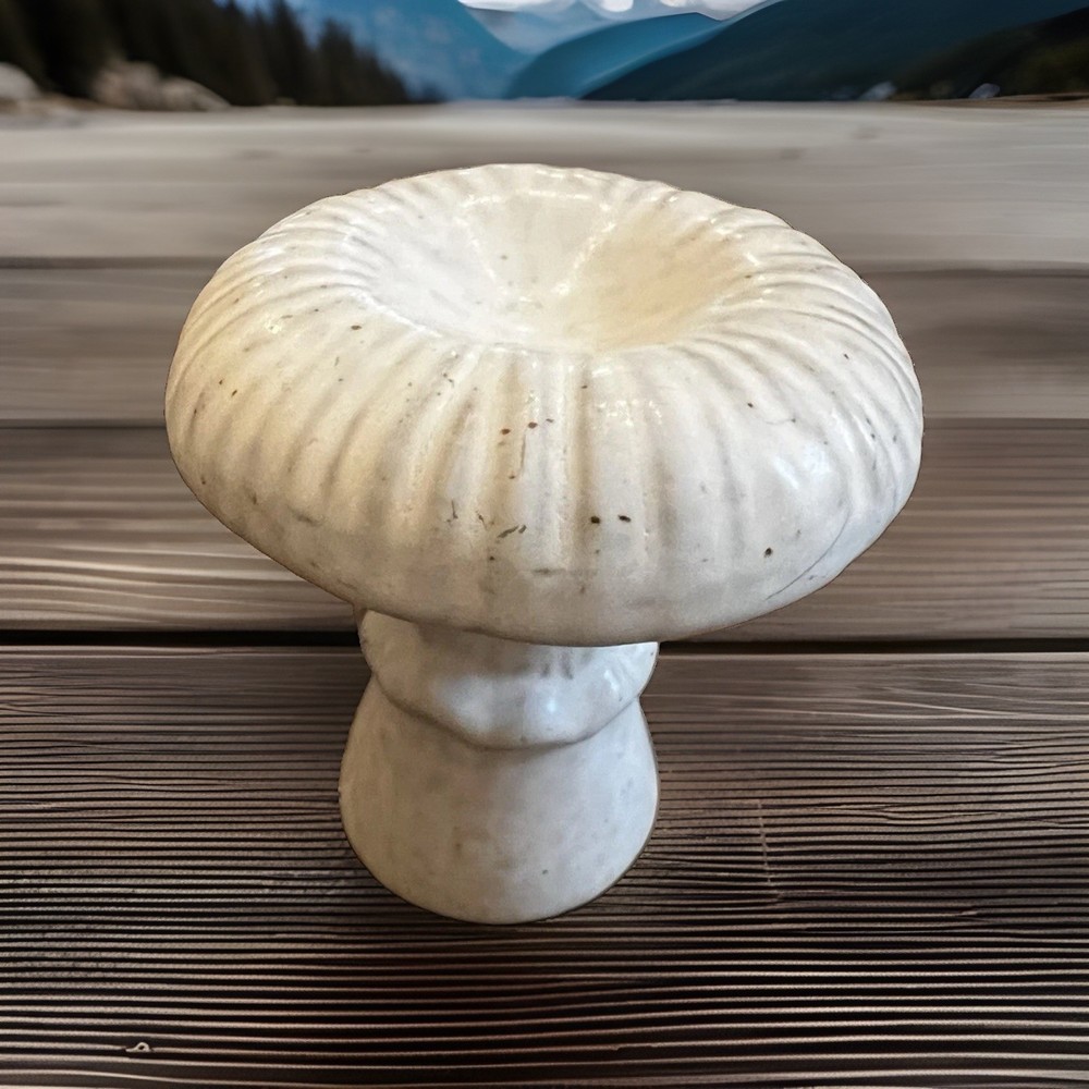 Mushroom Figurine Sculpture Rustic Cottage Decor Pottery ceramic Art hand made