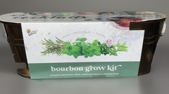 Windowsill Herb Garden W Mint, Rosemary And Thyme Organic, Bourbon Growing Kit
