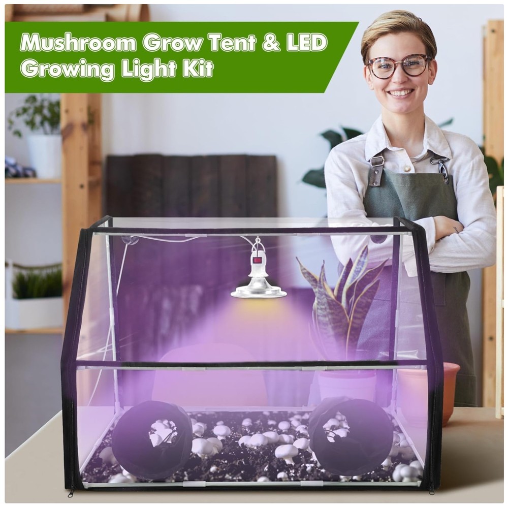 Large Mushroom Growing Kit with 48 LED Grow Light