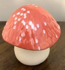 Glazed Resin/Ceramic Mushrooms, Set of 2, New