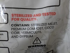 All in One Mushroom Grow Kit in-a-Bag Sterilized Grain Mushroom Supplies – 5lb