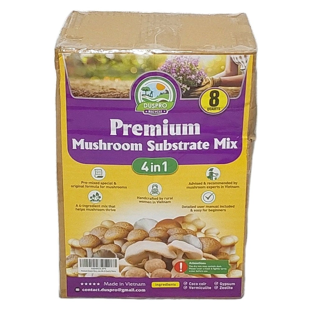 Duspro Recycle 8 Quarts Premium Mushroom Substrate Mix 4 In 1