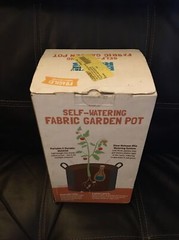 New Back to the Roots Charcoal Grey Self-Watering Fabric Garden Pot
