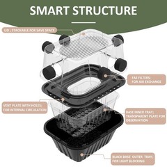 Mushroom Growing Kit – Stackable Monotub Fruiting Chamber with FAE Filters, Indo
