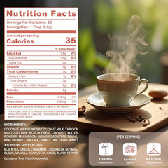 Mushroom Chai, 6 Adaptogenic Mushrooms (Lion’S Mane, Cordyceps, Turkey Tail & Ot