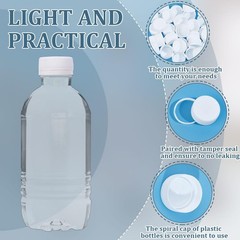 50Pcs Plastic Bottle Caps White Screw-On Cap 28.5mm Inner Diameter Bottle Jug…