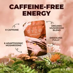 Mushroom Chicory with 6 Organic Adaptogenic Mushrooms, Keto Decaf Coffee with…