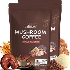 Mushroom Coffee, 6 Adaptogenic Mushrooms (Lion’S Mane, Cordyceps, Turkey Tail…