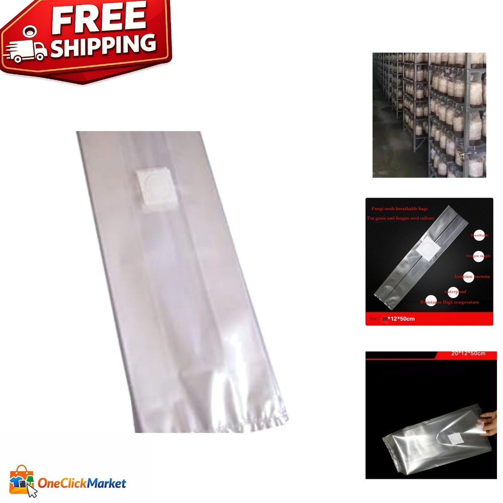 Sealable Myco Bags for Mushroom Cultivation – Large Size, Durable Polypropylene
