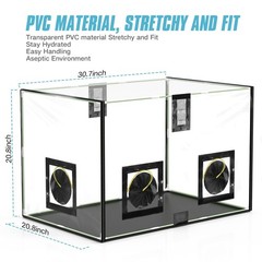Large Still Air Box for Mushroom Cultivation – 31.5″x20.5″ Grow Tent Kit with Fl