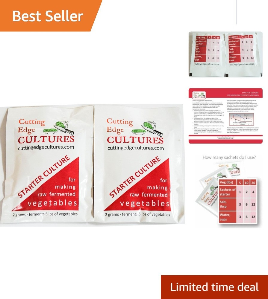 Live Probiotic Vegetable Starter Culture – 2 Pouches for Healthy Fermentation