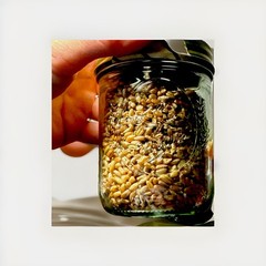Pre-Steriled Rye Grain Jars – 16oz Quality Mason Jar W Inj Port And Filter