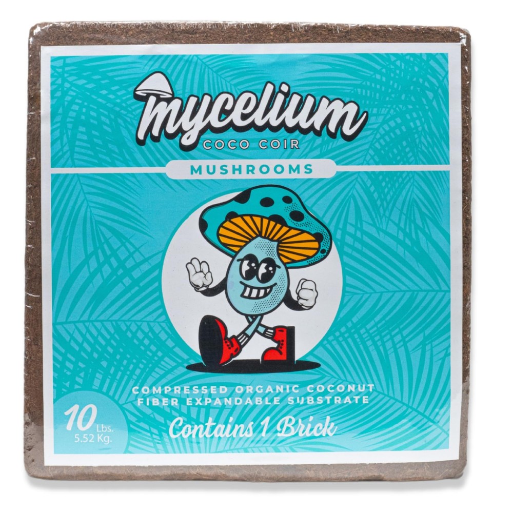 Mycelium Coco Coir Brick Mushroom Growing Kit I Expandable
