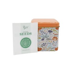 Seeds Herbal Tea Garden Grow Kit – 3 Square Tin Planters with Lavender,