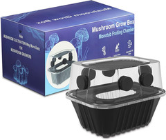 Mushroom Growing Kit, Monotub Stackable Grow Box, Fruiting Chamber with FAE Filt