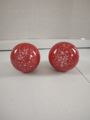 Mushrooms Clay Red Top Set Of Two