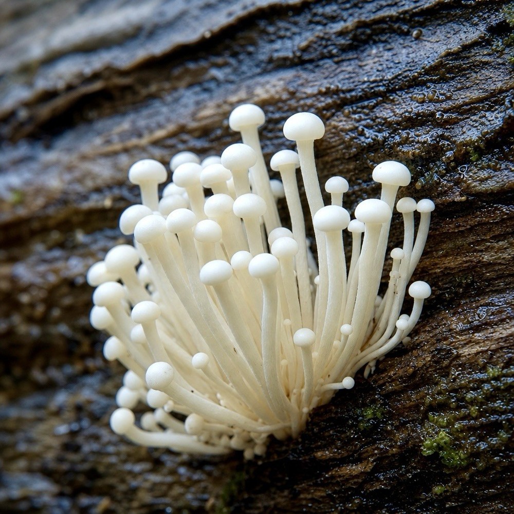 White Enoki (Flammulina Velutipes) Culture Plate