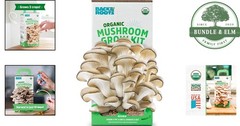 Indoor Mushroom Kit with Organic Soil, Simple Steps to Grow Gourmet Mushrooms
