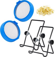 Sprouting Lids Growing Kit, Screen Sprout Lids with Stand, Sprouting jar kit …