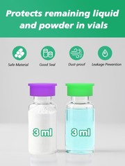 3ml Silicone Peptide Vial Caps, 14 Pcs Reusable Protective Covers 3ml_14pcs