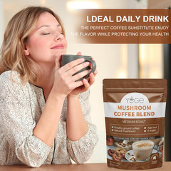 Mushroom Coffee, 6 Adaptogenic Mushrooms with Cordyceps, Reishi, King Trumpet, S