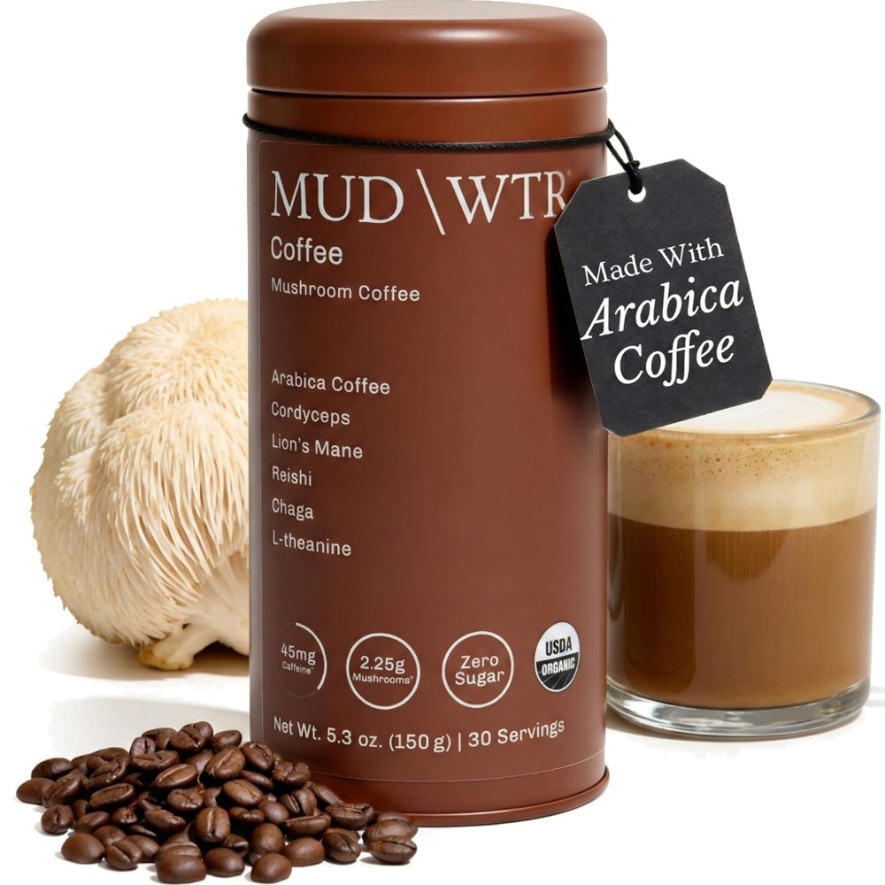 MUDWTR Real Arabica Mushroom Coffee With Adaptogens | Superfood Blend for Foc…