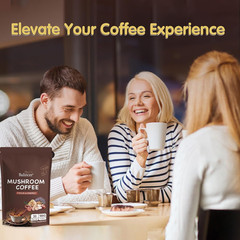 Mushroom Coffee, 6 Adaptogenic Mushrooms (Lion’S Mane, Cordyceps, Turkey Tail…