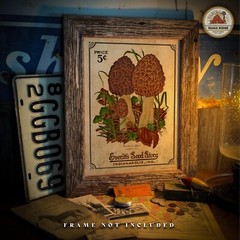 Morel Mushrooms Art Print 11×14 Mushroom Hunting Artwork Cabin Wall Decor Gift