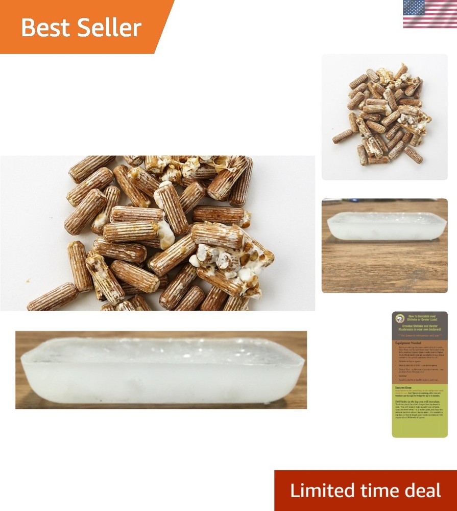 Easy Grow Shiitake Mushroom Spawn & Wax Combo – Perfect for Home Mushroom Garden
