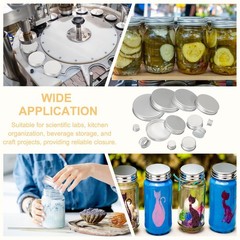 32mm Metal Round Screw Lids, 36 Pcs Aluminum Mason Jar Lids Screw Top Caps fo…