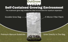 Horse Manure Based Mushroom Substrate 5 Individual One Pound Bags