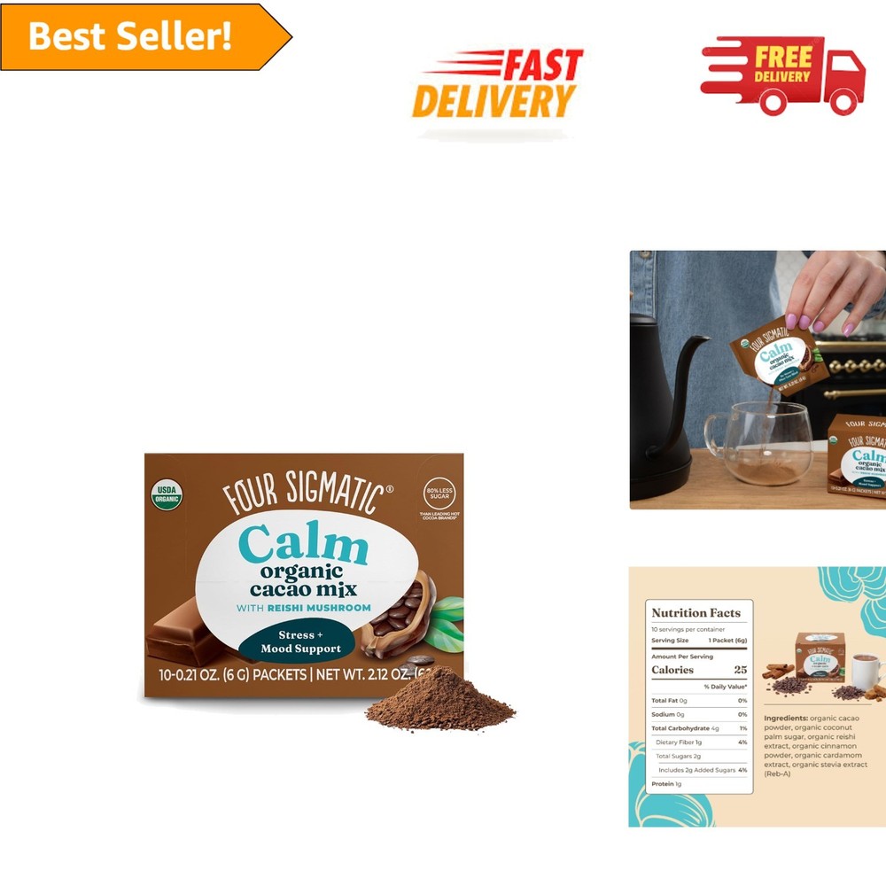 Four Sigmatic Calm Cacao with Reishi Powder | Supports Relaxation & Sleep